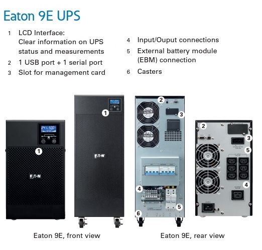 Eaton 9E Series is suitable for PC , SERVER, เครื่องช่วยหายใจ อุปกรณ์ทางการ แพทย์ อุปกรณ์ในโรงงาน 